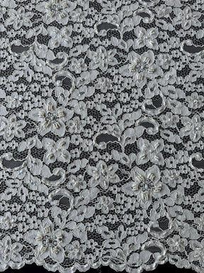 Dentelle ivoire perlée et cordée - Autriche