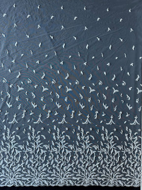 Oreiller en dentelle perlée ivoire