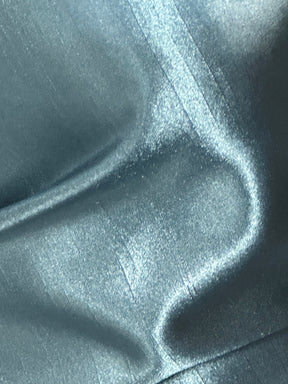 Dupion en satin de polyester bleu sarcelle - Clarté