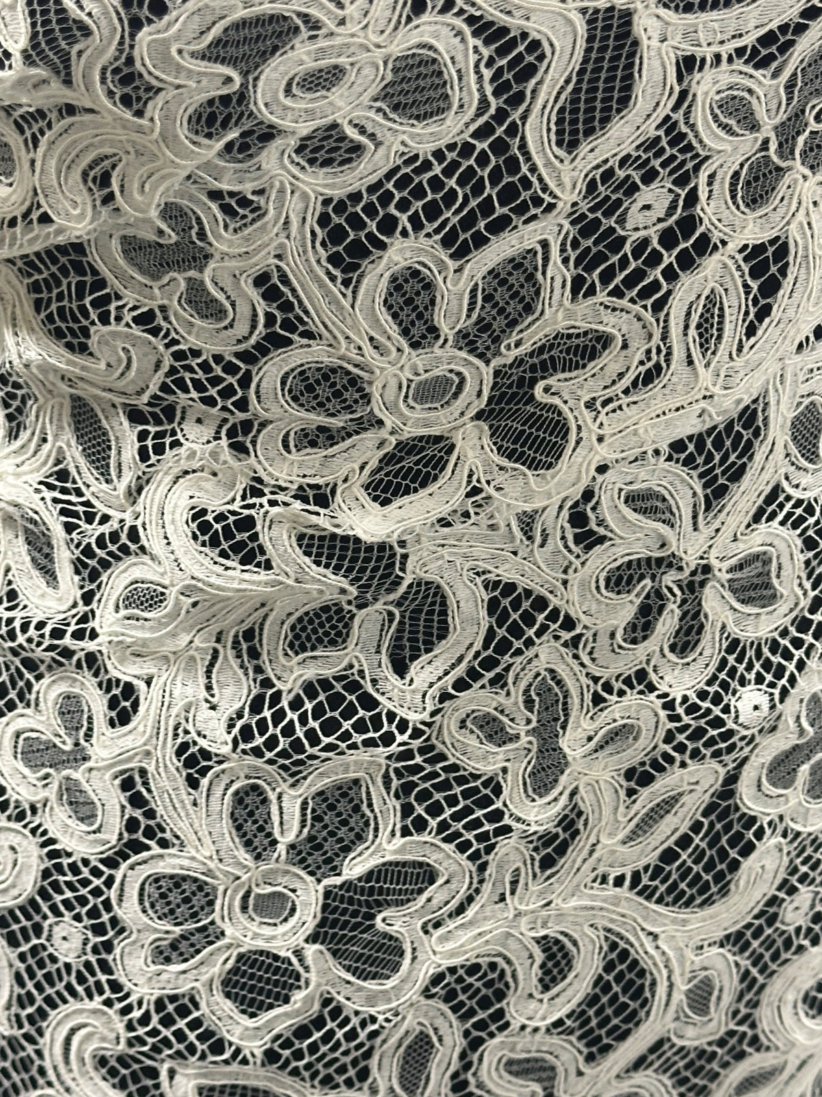Dentelle de Chantilly ivoire à cordon - Jagger