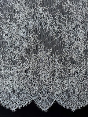 Dentelle ivoire à cordons et paillettes - Muffin