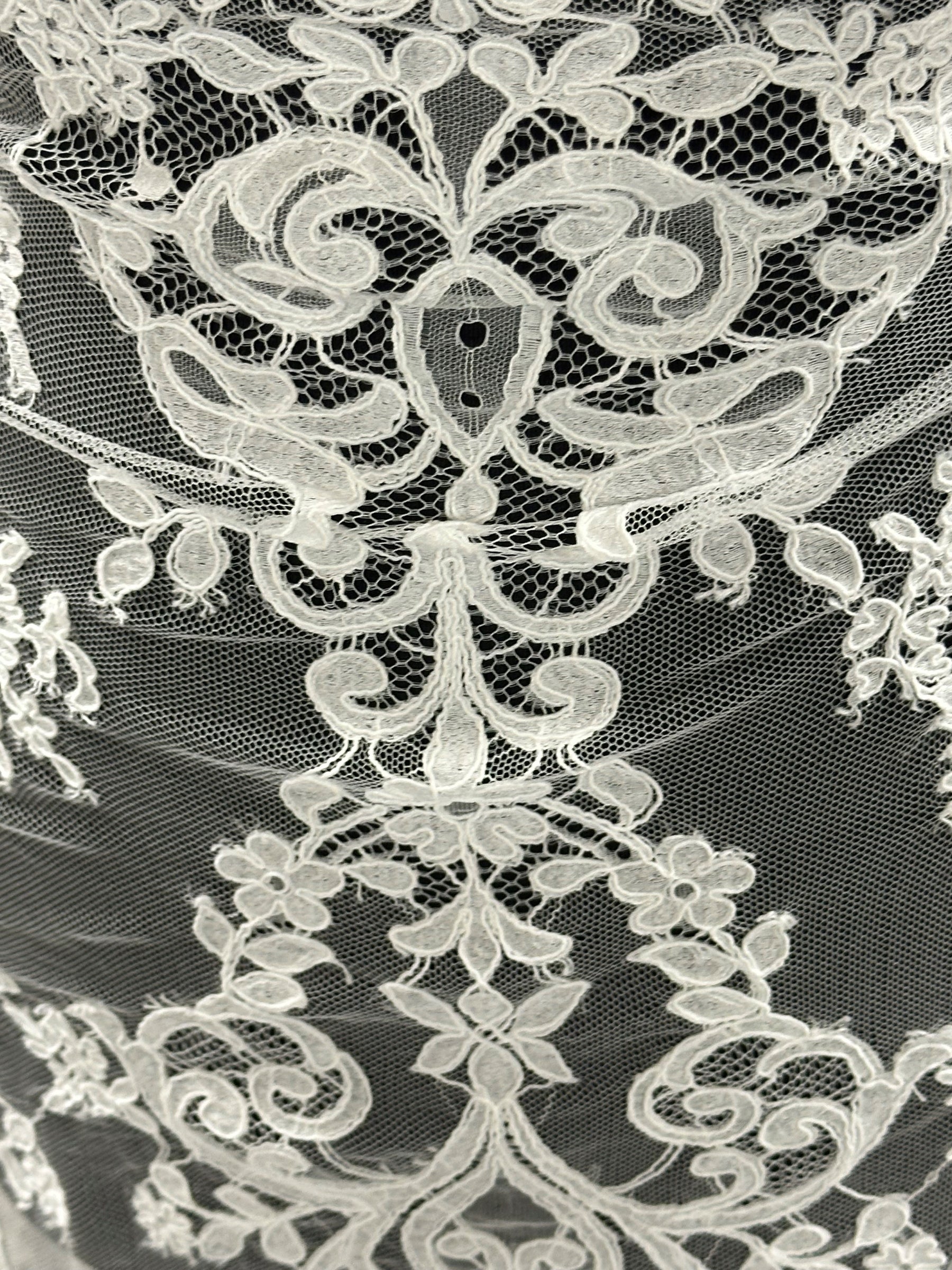 Ivory Corded Chantilly Lace - Raleigh