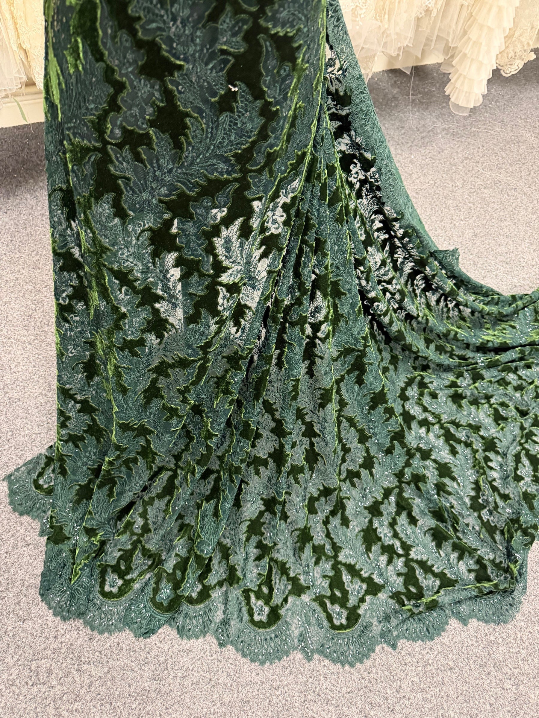 Dentelle en velours 3D Forêt - EB3023