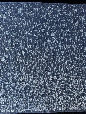 Dentelle laser perlée ivoire - Médaillon