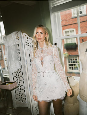 Dentelle Perlée Main Ivoire - Gervaise