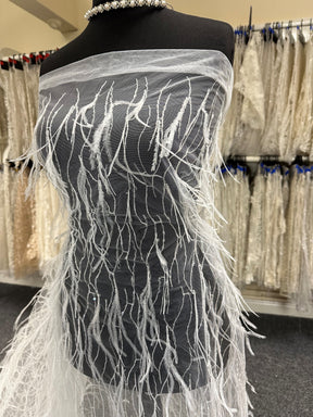 Dentelle de plumes ivoire - Azzurra