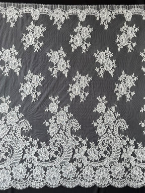 Ivory Corded Chantilly Lace - Zaya