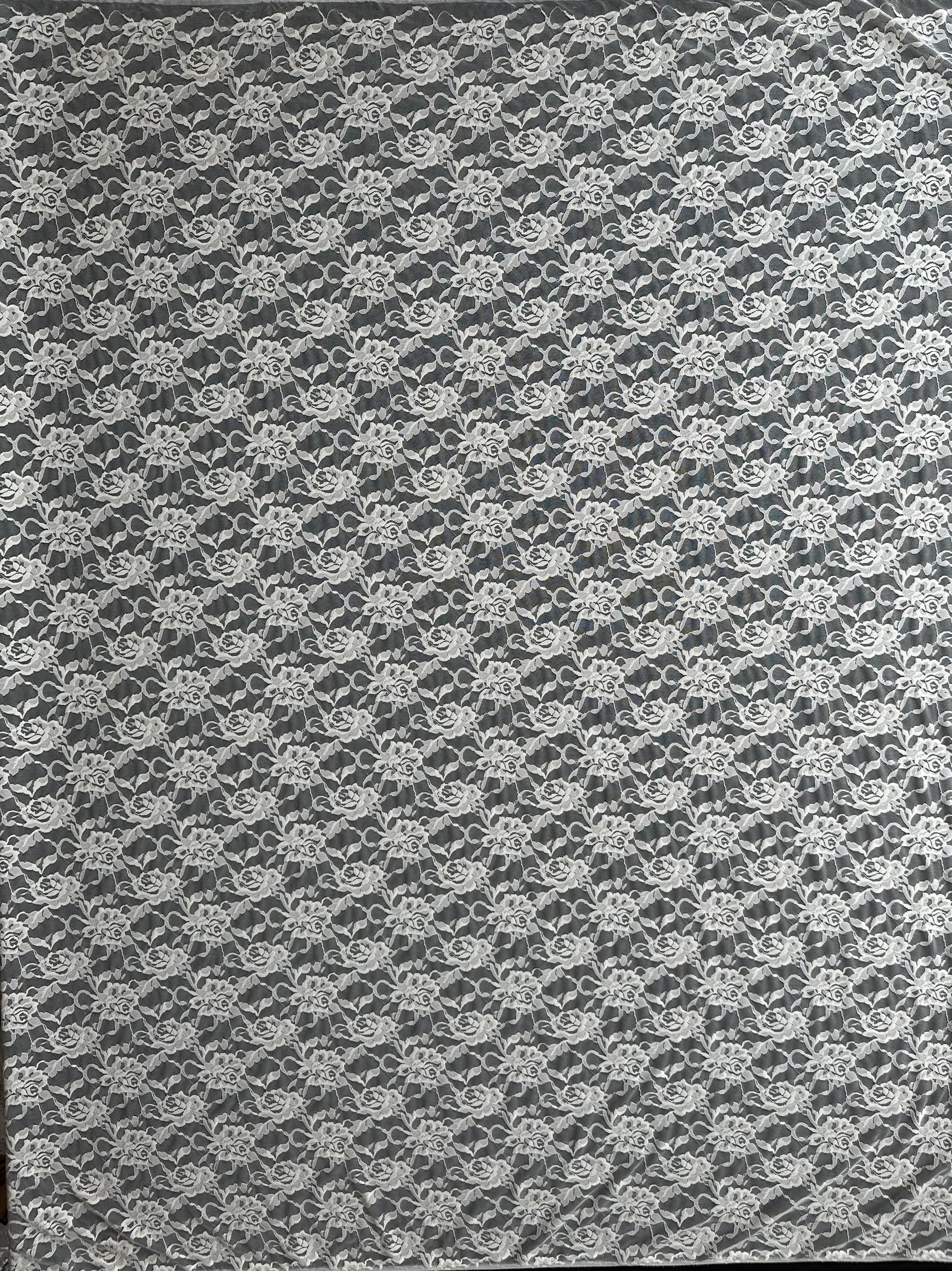 Dentelle extensible ivoire Raschel – Matina