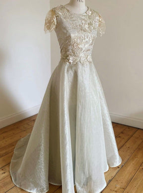 Dentelle Brodée Or - Aubrelia
