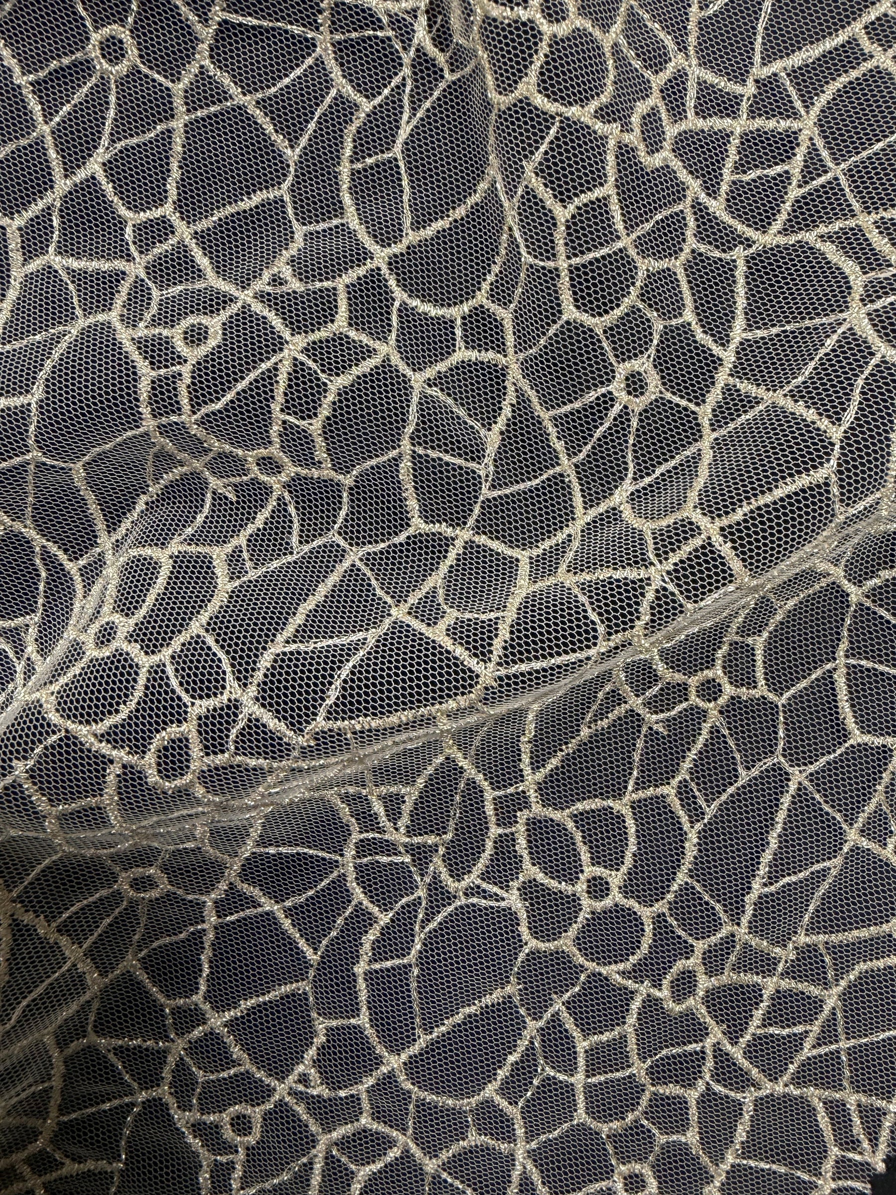 Dentelle brodée dorée - EB5023
