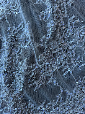 Dentelle Raschel perlée à la main ivoire - Annamarie
