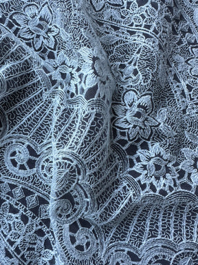 Dentelle brodée ivoire - Tremendo