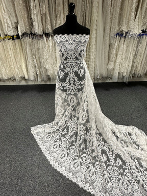 Ivory Corded Chantilly Lace - Raleigh