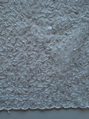 Tulle à sequins brodés rose coquillage – EB3001