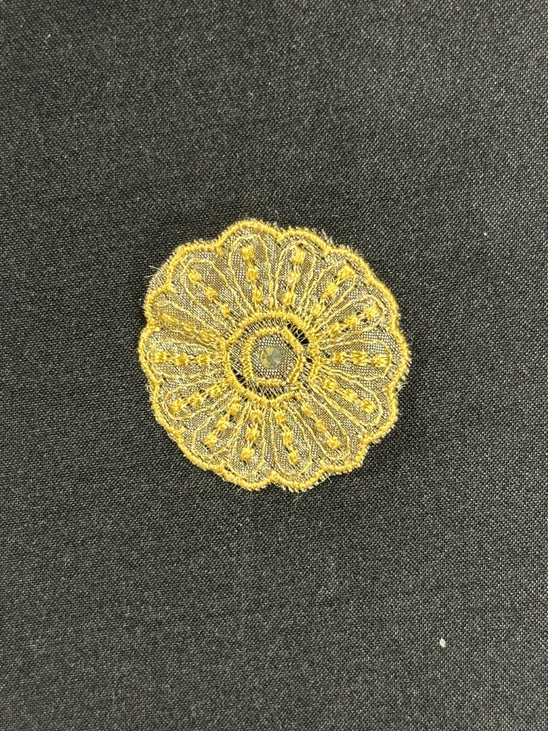 Applique en dentelle irisée dorée - Aladdin (CF AP 34295)