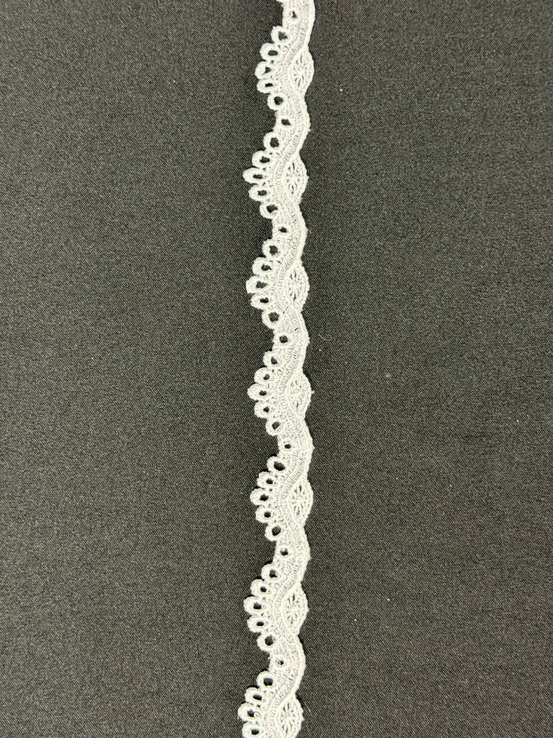Bordure en dentelle guipure blanche - T359