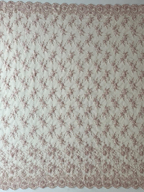 Dentelle perlée couleur chair - Sappy