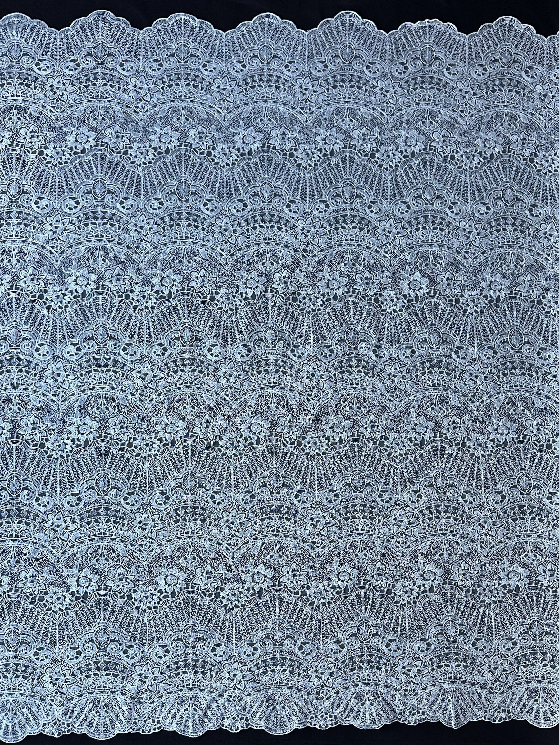 Dentelle brodée ivoire - Tremendo