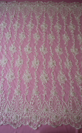 Dentelle cordée et perlée ivoire à prix réduit - Butterfly