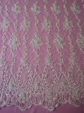 Dentelle cordée et perlée ivoire à prix réduit - Butterfly