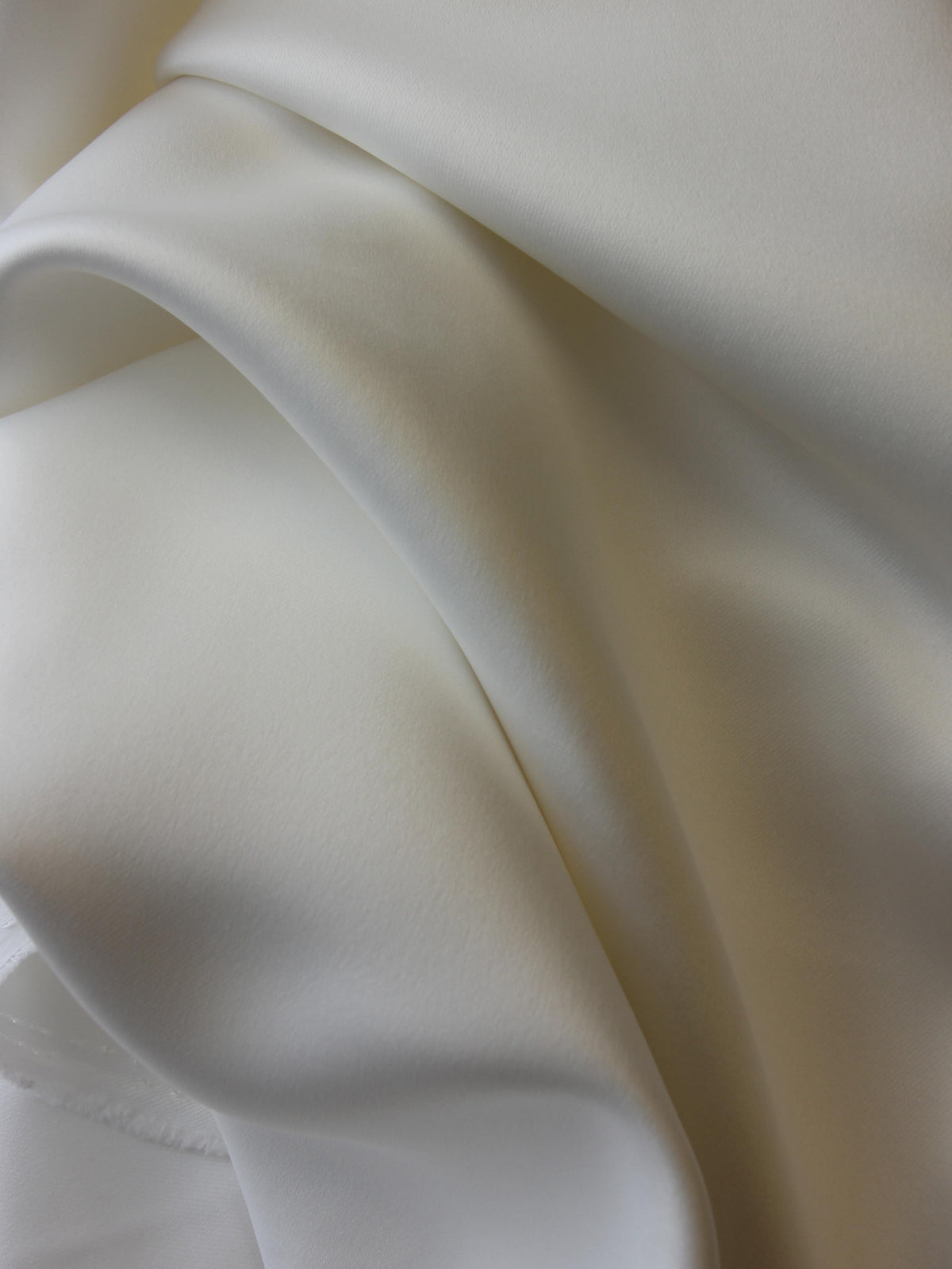 Satin épais en polyester ivoire - Grand lit