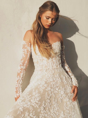 Dentelle brodée ivoire - Nuria
