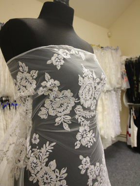 Tulle pailleté ivoire - Edelie