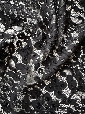 Dentelle noire perlée et cordée - Autriche