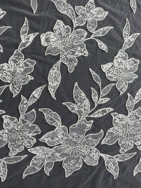 Dentelle contemporaine ivoire à cordon - Sawyer