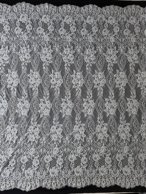 Dentelle Raschel perlée à la main ivoire - James