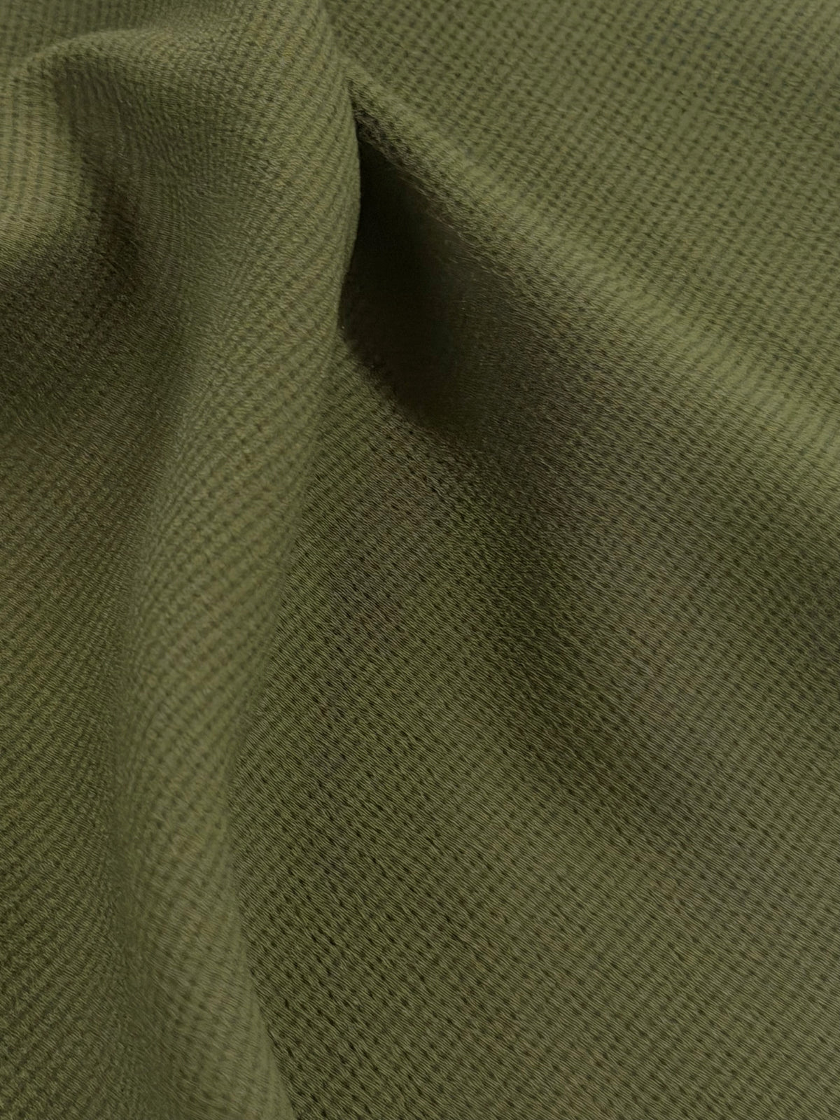 Crêpe de polyester vert kaki - Temple