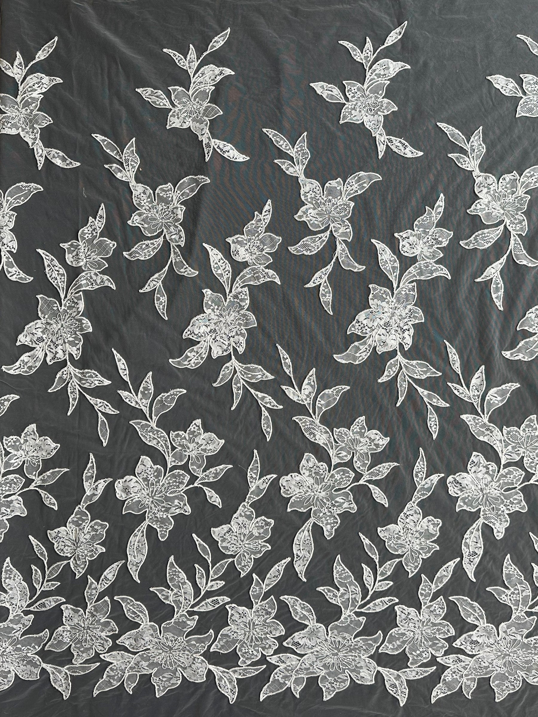 Dentelle contemporaine ivoire à cordon - Sawyer