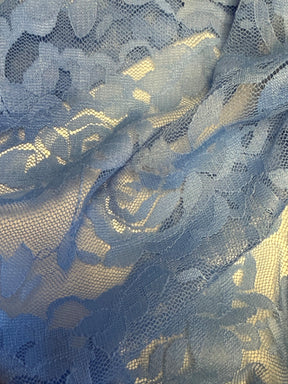 Dentelle Raschel extensible bleu ciel – Matina