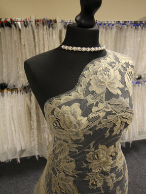 Dentelle Chantilly Or & Ivoire - Harper
