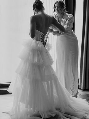 Tulle Plissé Ivoire - Layers