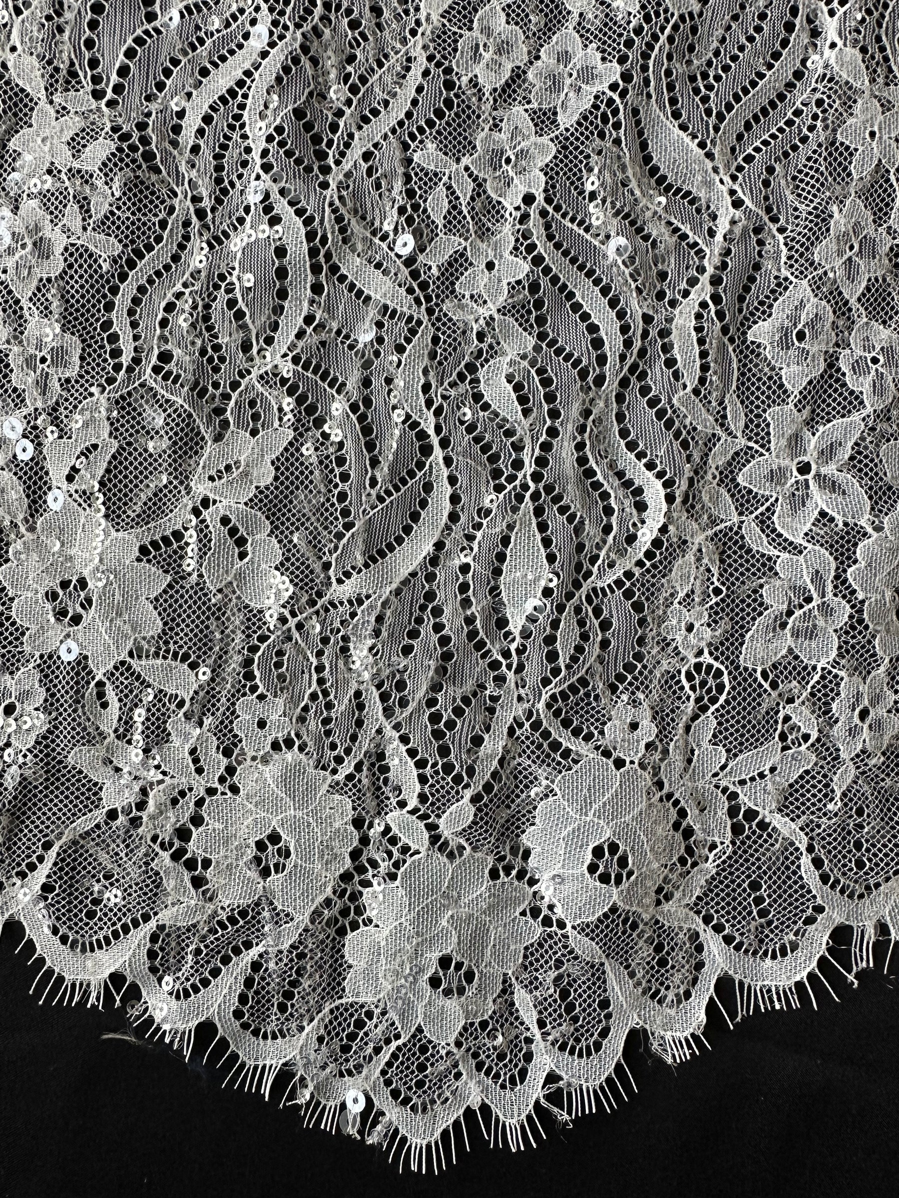 Dentelle à sequins ivoire - LB6005