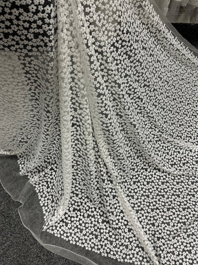 Dentelle florale brodée ivoire - Madcap