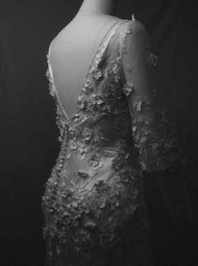 Dentelle Broderie 3D Ivoire - Magdalana