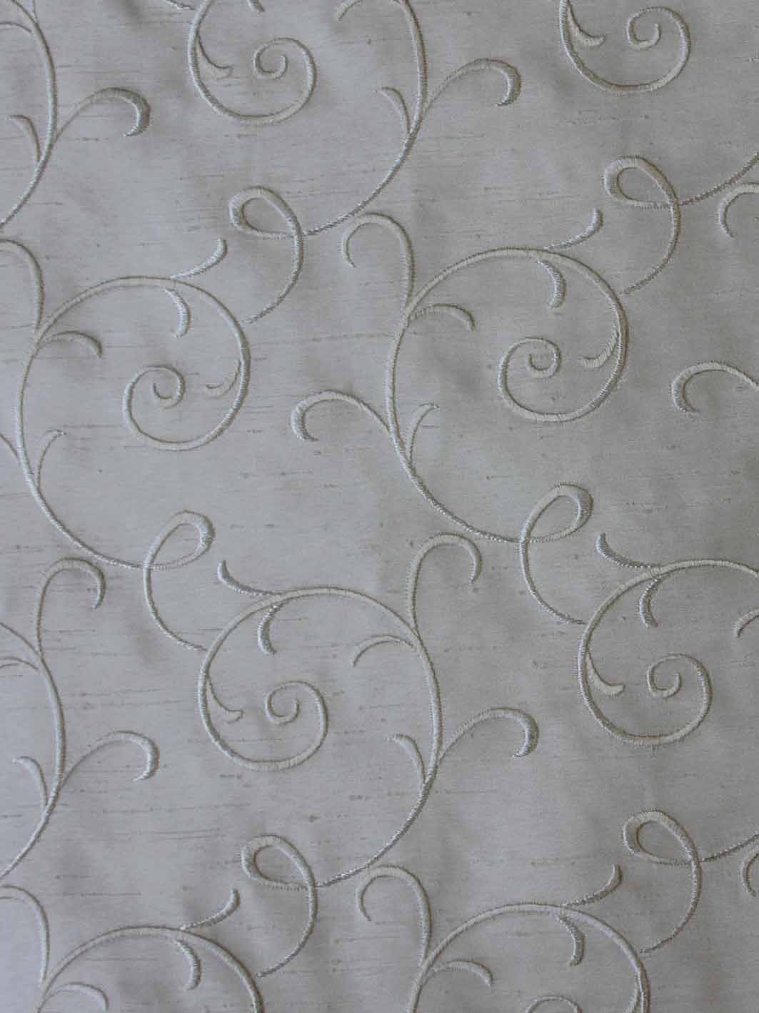 Tissu pour gilet brodé ivoire - Miami