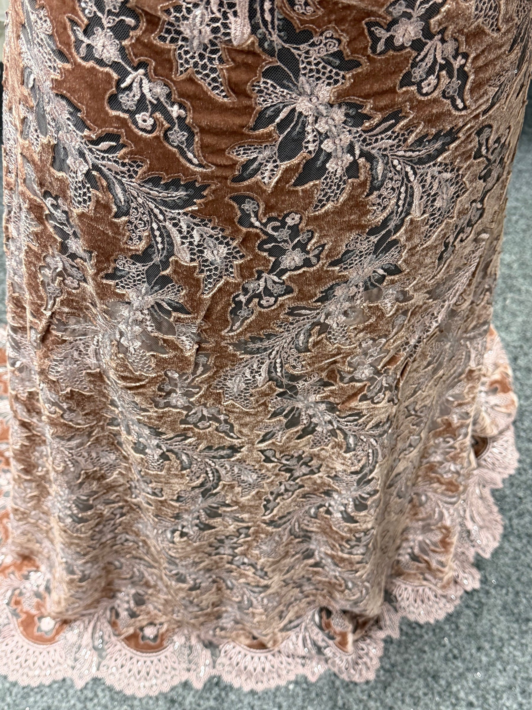 Dentelle en velours 3D effet vison - EB3023