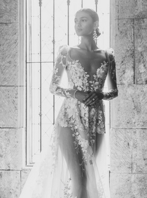 Dentelle Brodée Ivoire - Lana