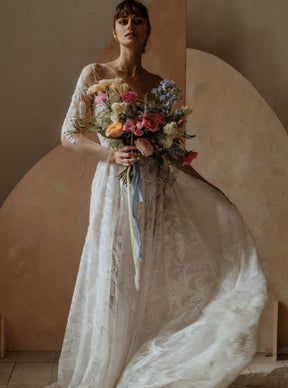 Dentelle à broderie de paillettes ivoire - Raya