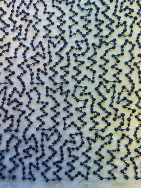 Dentelle brodée de sequins bleu marine - EB3029