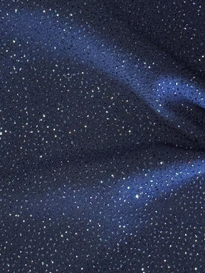 Tissu jersey bleu marine à paillettes - Daredevil