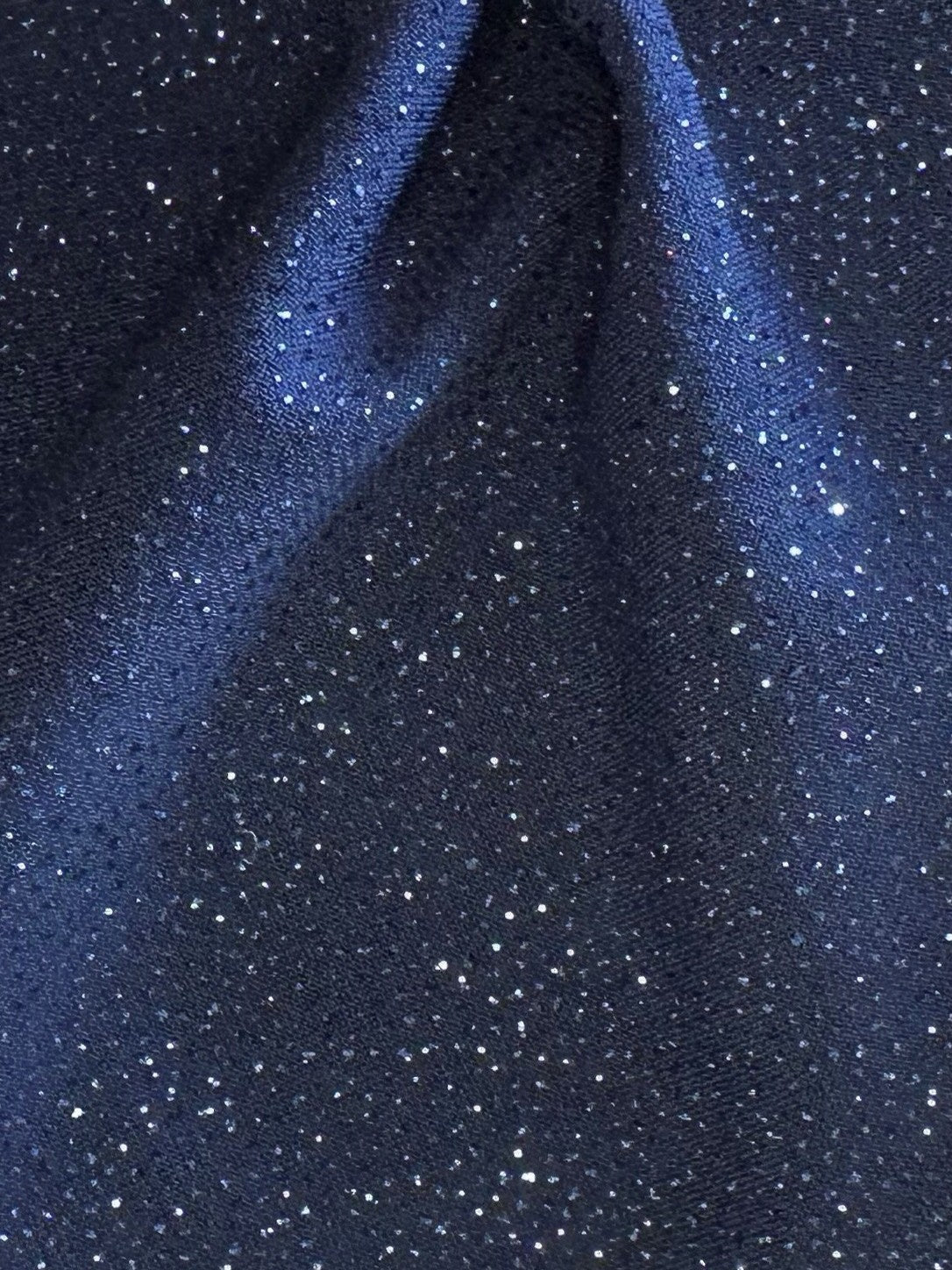 Tissu jersey pailleté bleu marine - Dazzle