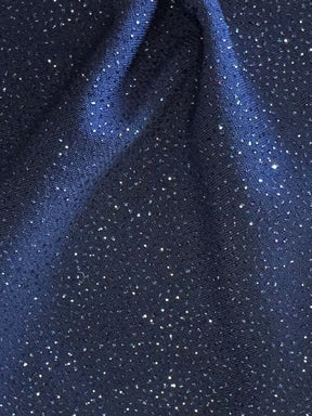 Tissu jersey pailleté bleu marine - Dazzle