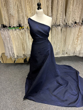 Jacquard cloqué marine - Résultat