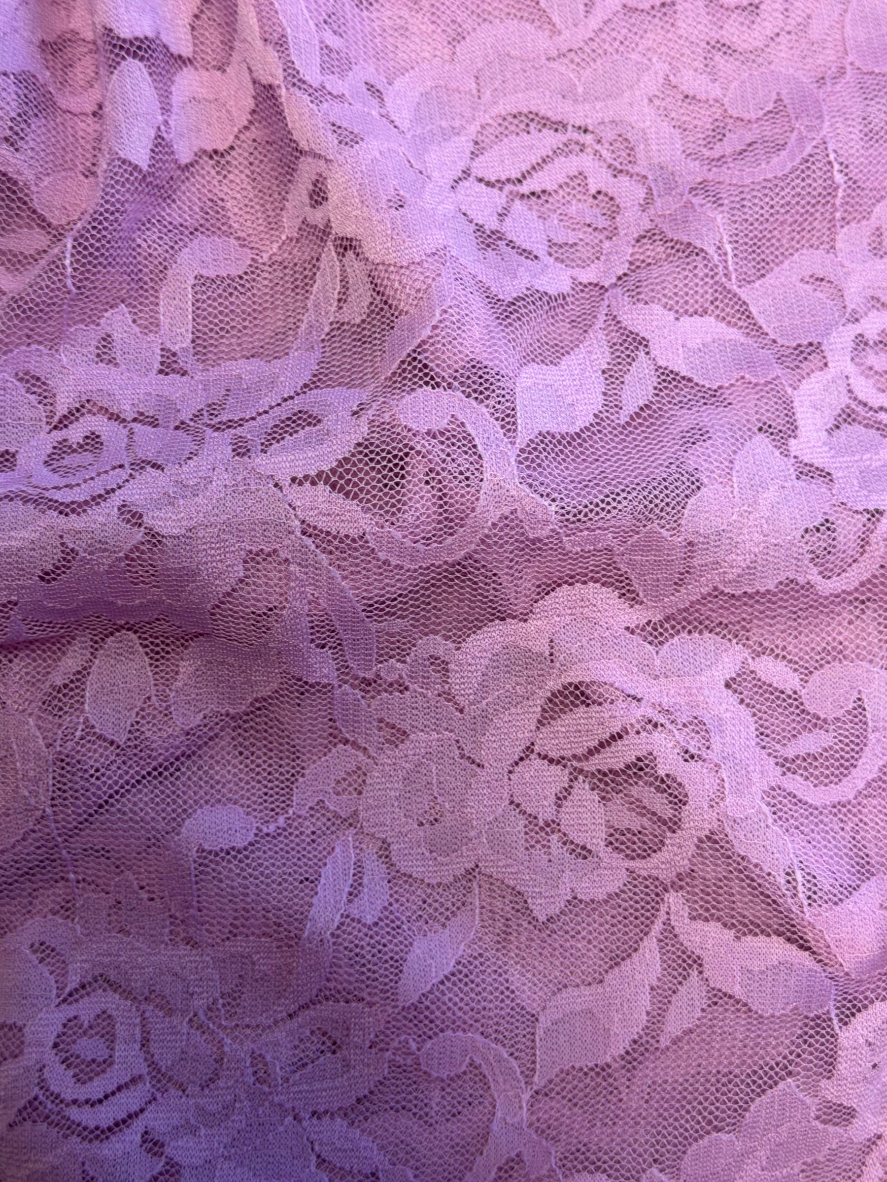 Dentelle extensible Raschel Vieux rose – Matina