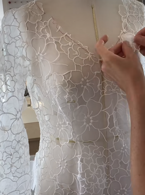 Dentelle Organza Ivoire - Khalisi