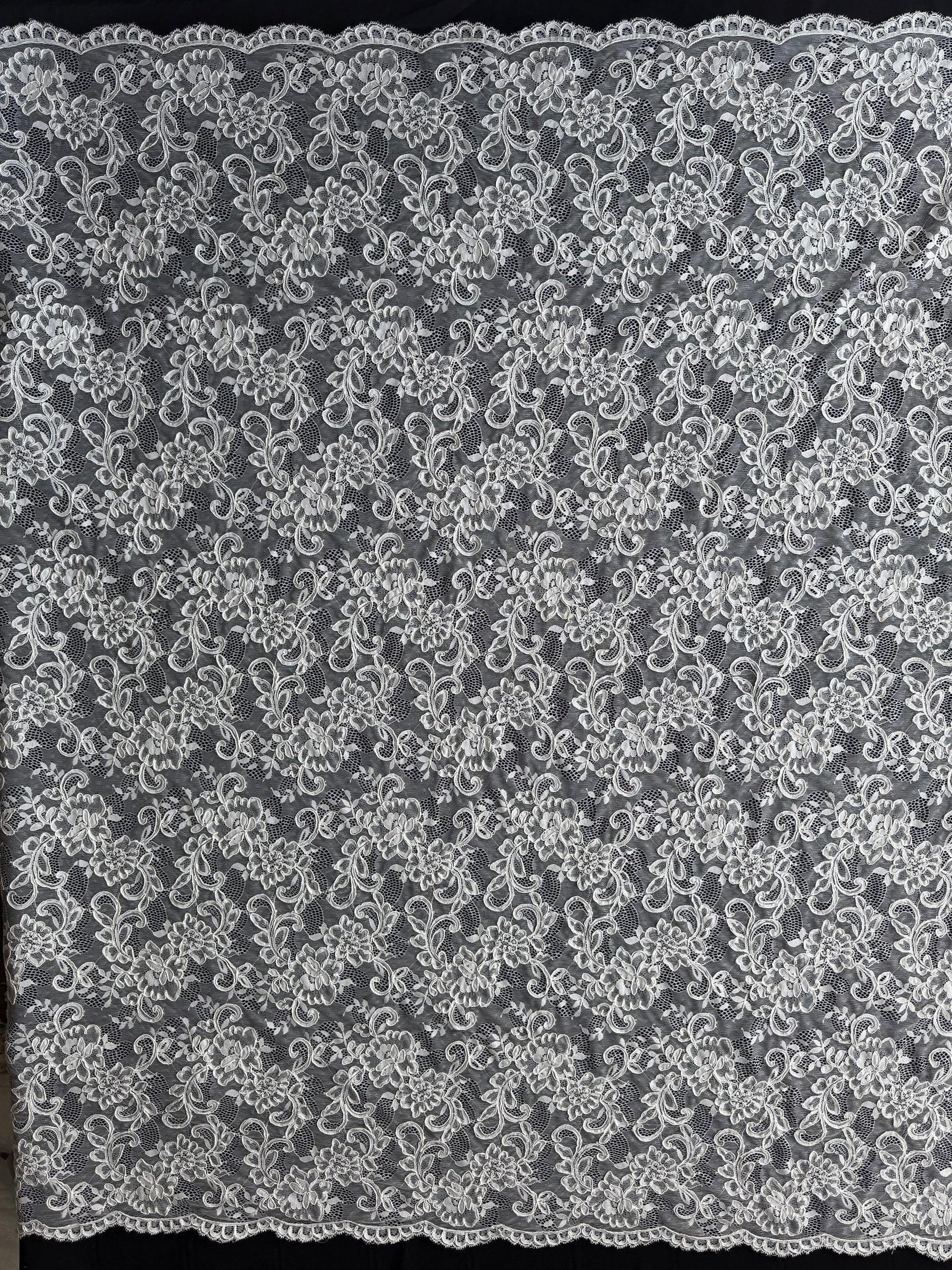 Dentelle cordée ivoire - P210